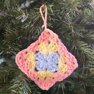 handmade crochet ornament new granny square design